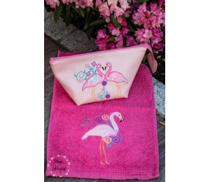 Stickserie - Flowery Flamingo